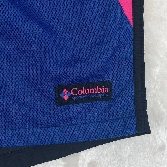 Vintage Columbia Sportswear Company Swimming Shorts Mens XL Black Pink Blue * - Picture 3 of 11